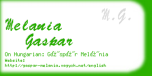 melania gaspar business card